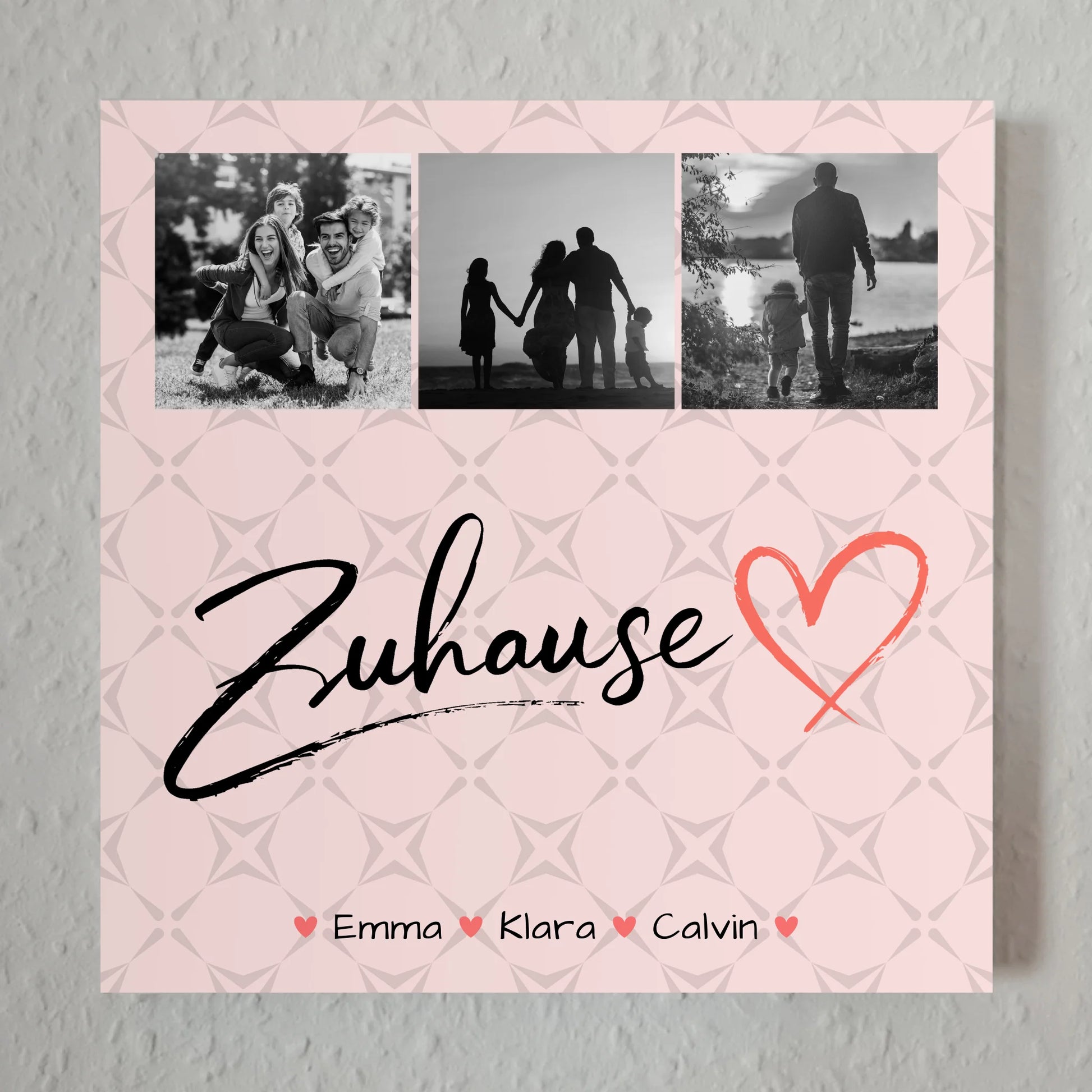 Familienbild Personalisiert Fotocollage Familie als Geschenk für Zuhause 1