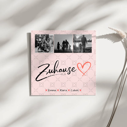 Familienbild Personalisiert Fotocollage Familie als Geschenk für Zuhause