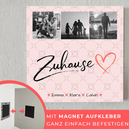Familienbild Personalisiert Fotocollage Familie als Geschenk für Zuhause