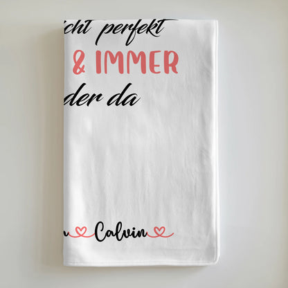 Personalisierte Decke Mit Namen Fotocollage Familie Nicht Perfekt Aber Loyal Geschenk 6