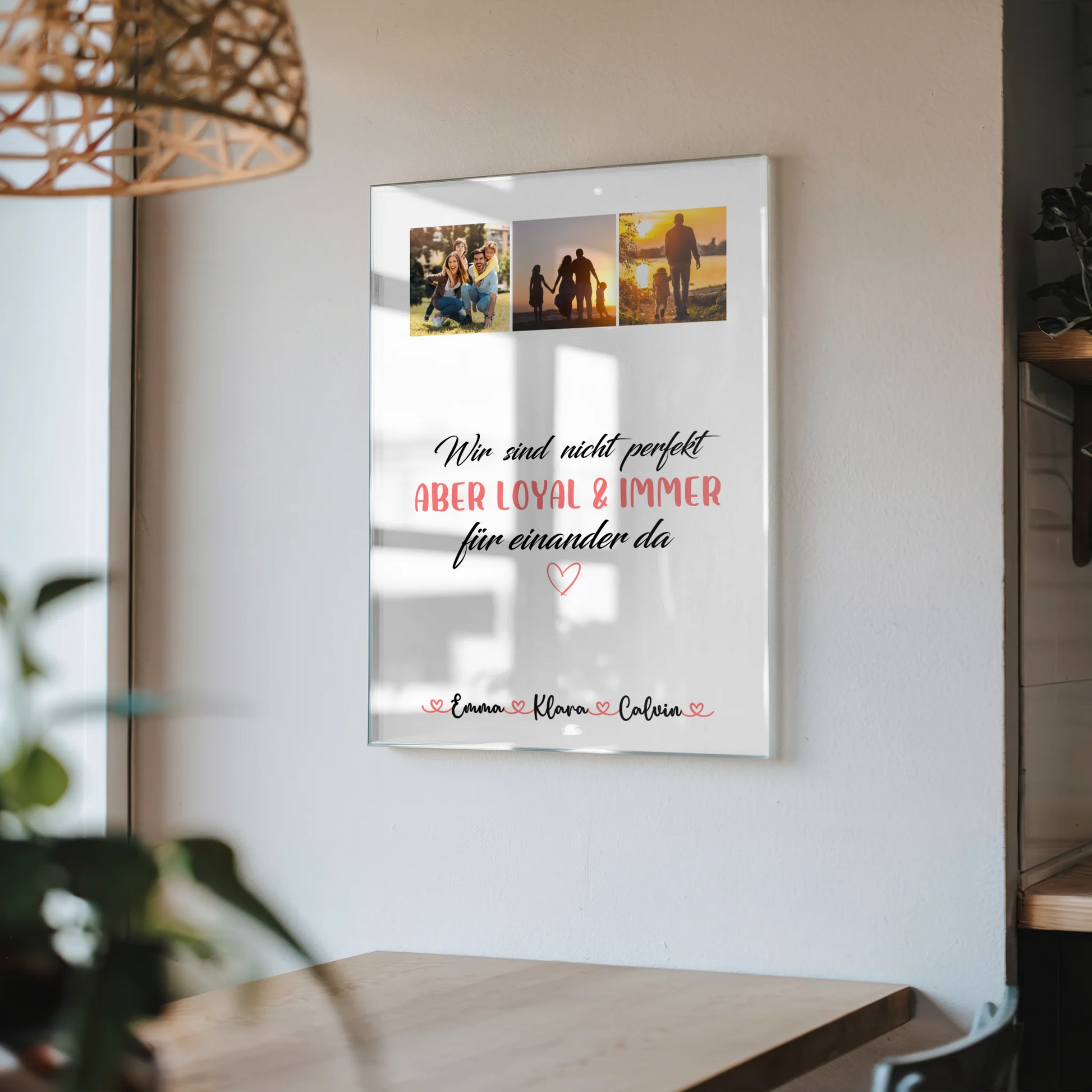 Wandbild Familie Personalisiert Fotocollage Familie Nicht Perfekt Aber Loyal Geschenk 4