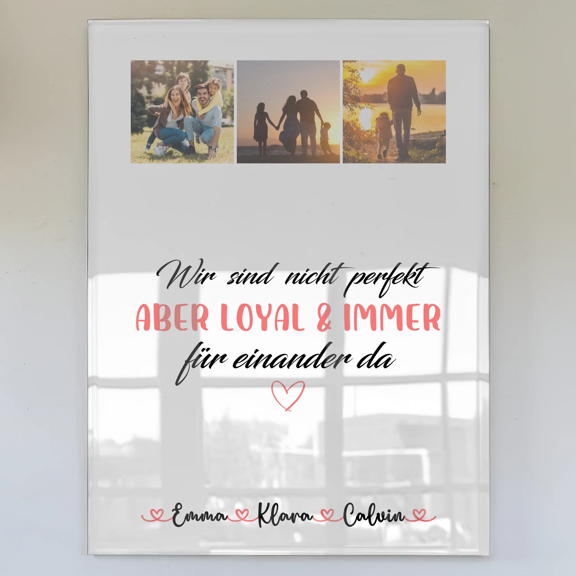 Wandbild Familie Personalisiert Fotocollage Familie Nicht Perfekt Aber Loyal Geschenk 1