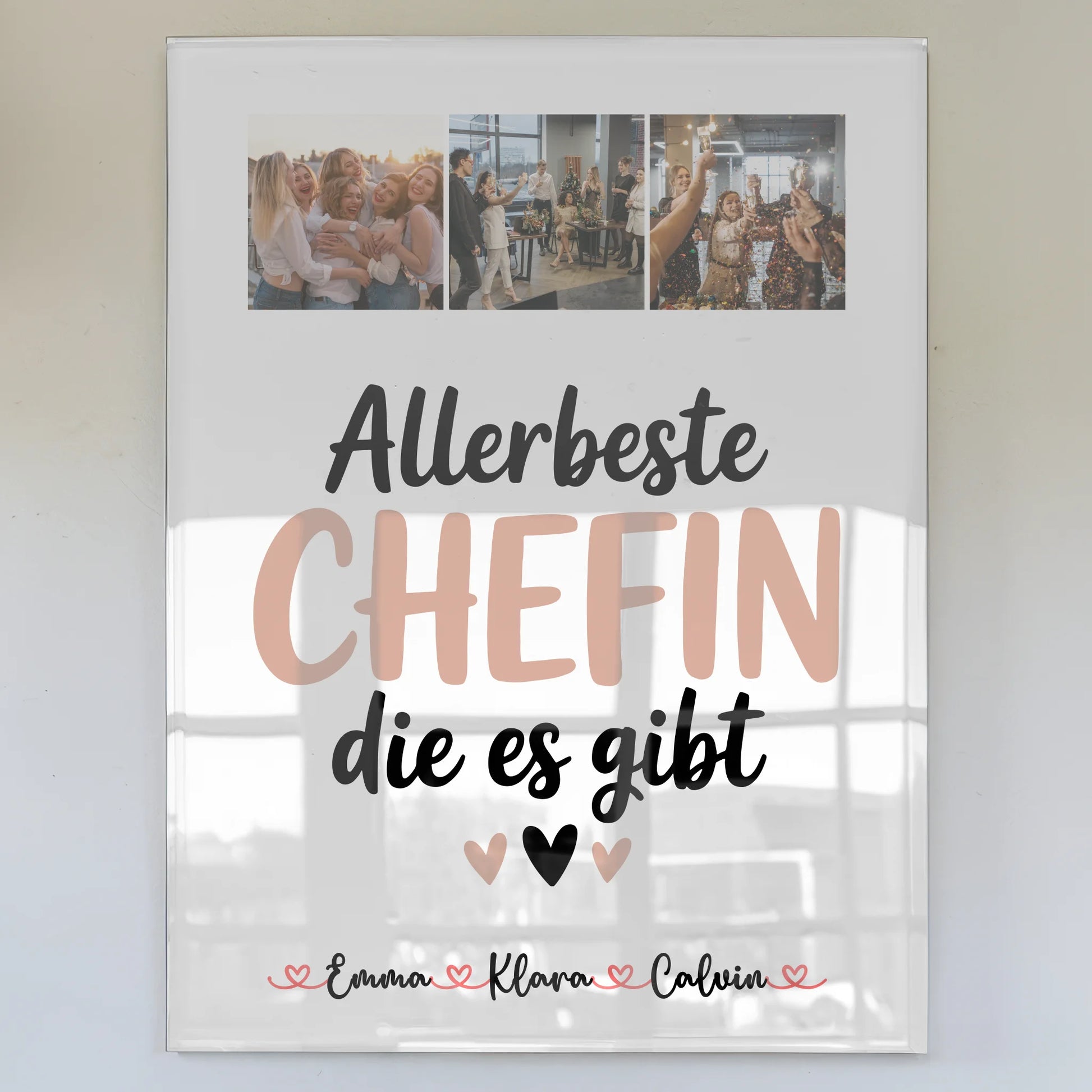 Acrylglas Mit Foto Fotocollage Chefin Allerbeste Chefin Die Es Gibt Geschenk 1