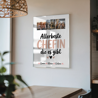 Acrylglas Mit Foto Fotocollage Chefin Allerbeste Chefin Die Es Gibt Geschenk 4