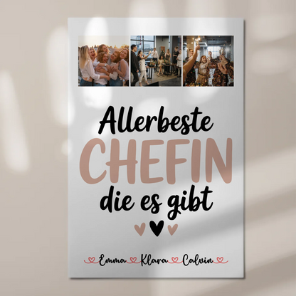 Magnetposter Fotoboard Fotocollage Chefin Allerbeste Chefin Die Es Gibt Geschenk 1