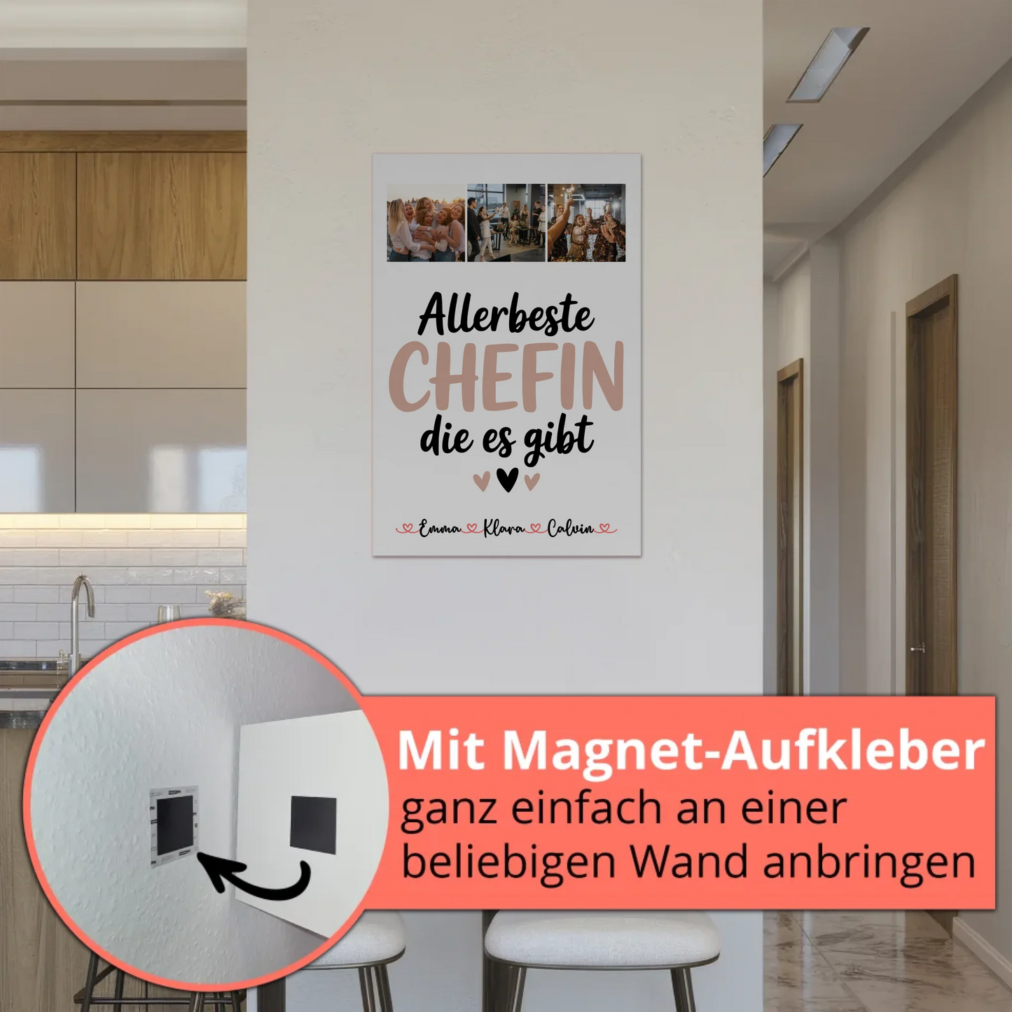 Magnetposter Fotoboard Fotocollage Chefin Allerbeste Chefin Die Es Gibt Geschenk