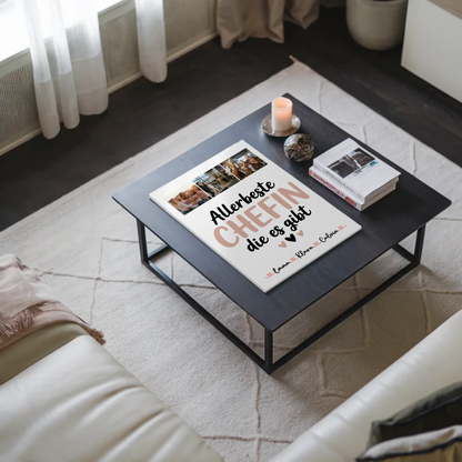 Magnetposter Fotoboard Fotocollage Chefin Allerbeste Chefin Die Es Gibt Geschenk