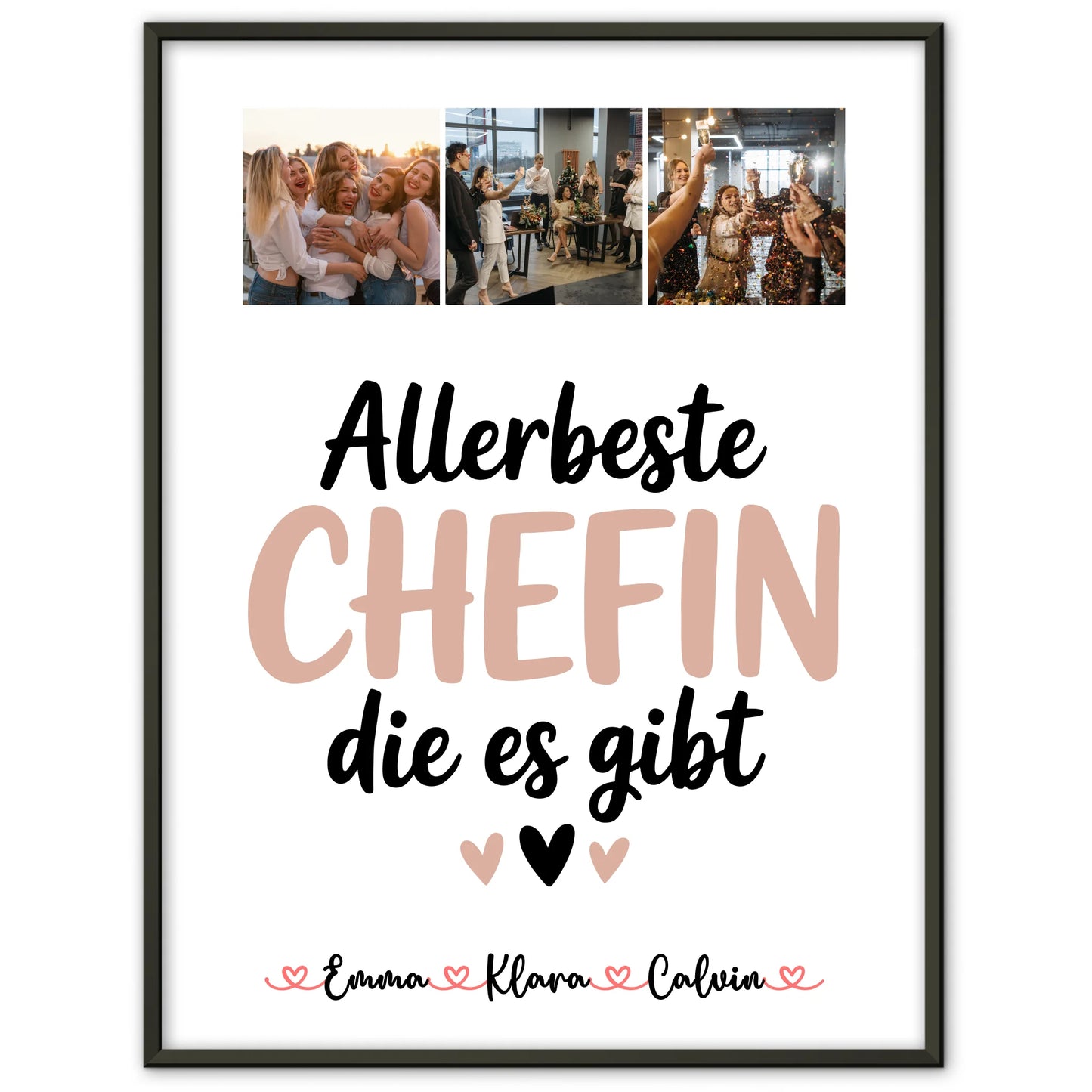 Personalisierbares Poster Fotocollage Chefin Allerbeste Chefin Die Es Gibt