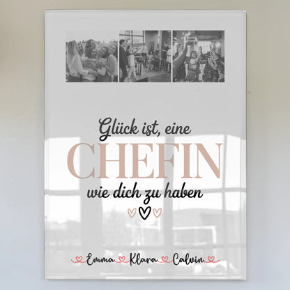 Acrylglas Mit Foto Fotocollage für Chefin Glück Ist eine Chefin Wie Dich Zu Haben 1