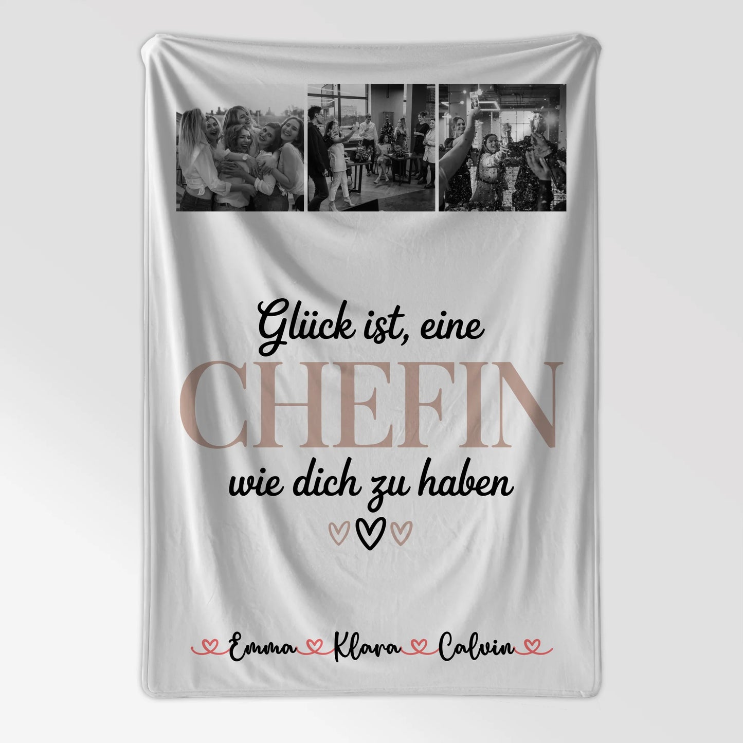 Kuscheldecke Mit Namen Fotocollage für Chefin Glück Ist eine Chefin Wie Dich Zu Haben 7