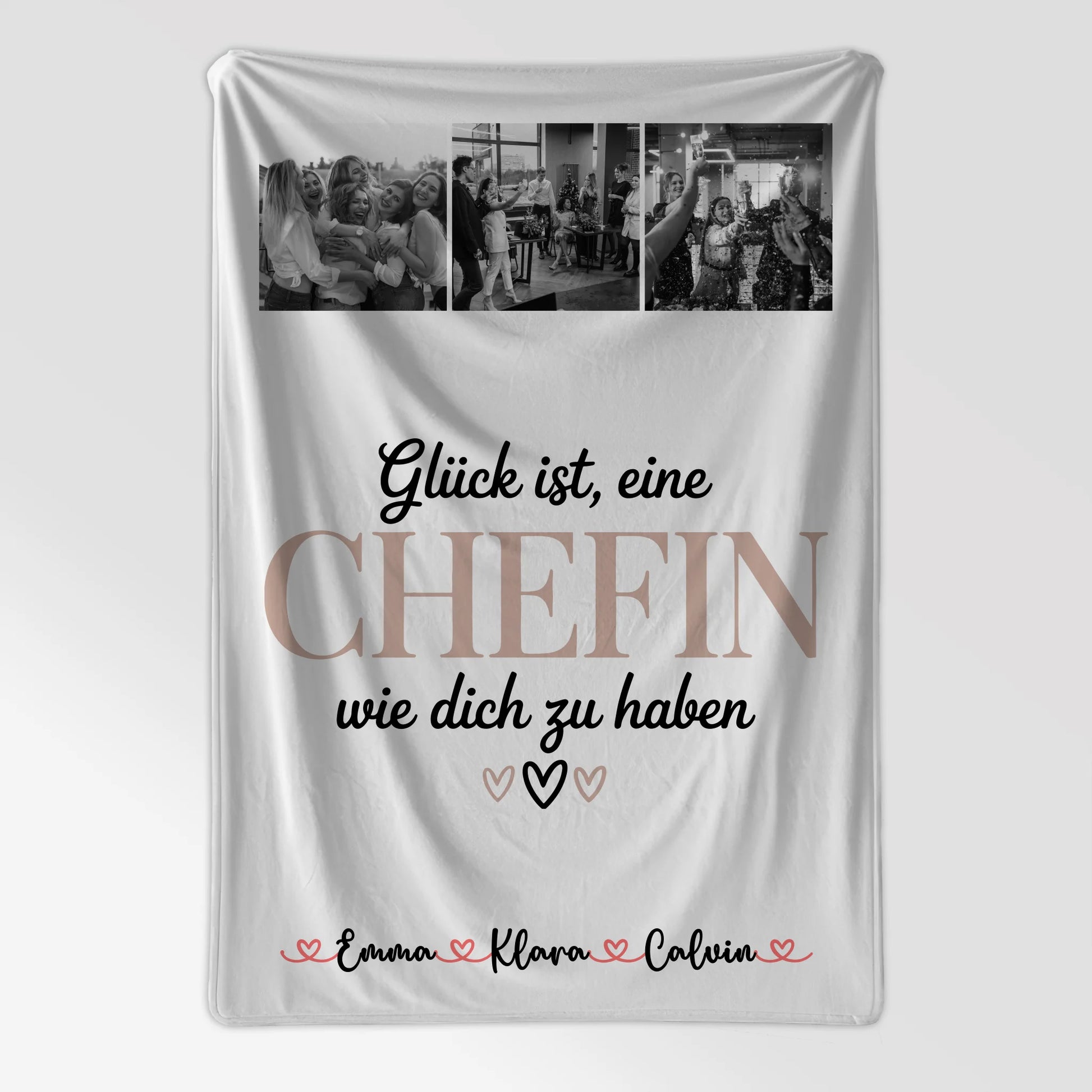 Kuscheldecke Mit Namen Fotocollage für Chefin Glück Ist eine Chefin Wie Dich Zu Haben 7