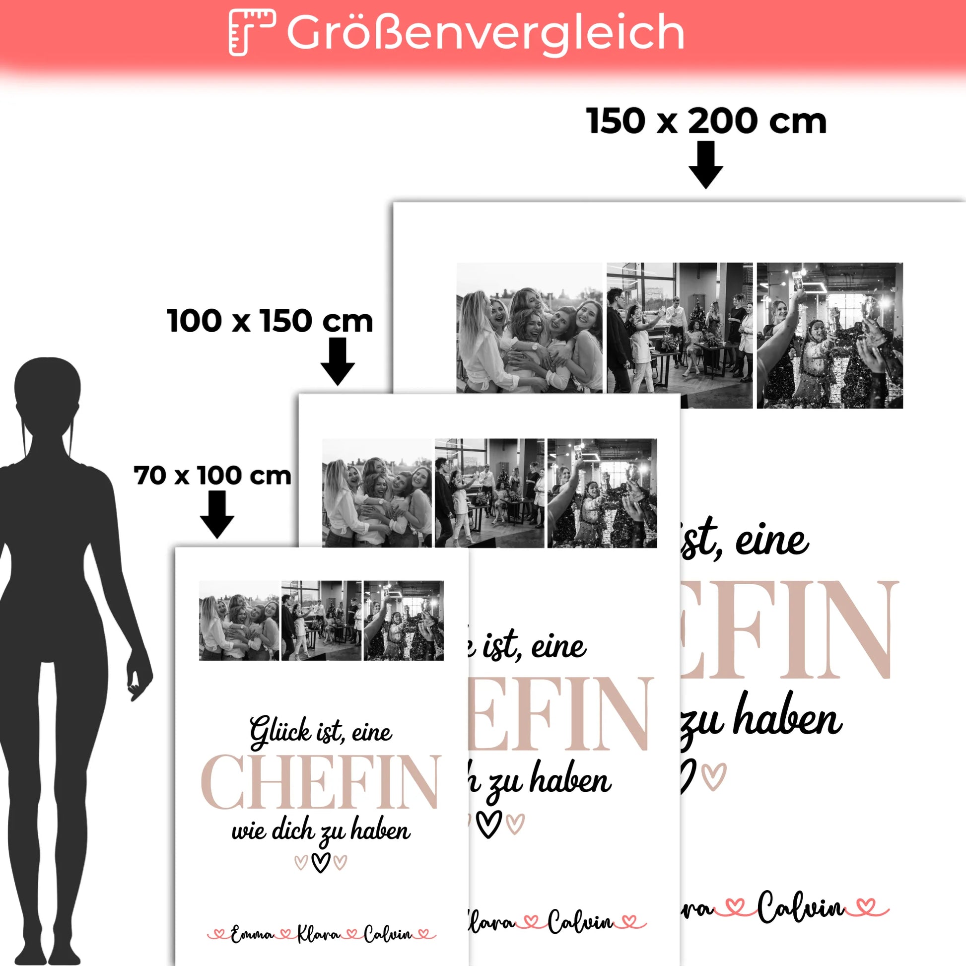 Kuscheldecke Mit Namen Fotocollage für Chefin Glück Ist eine Chefin Wie Dich Zu Haben 5