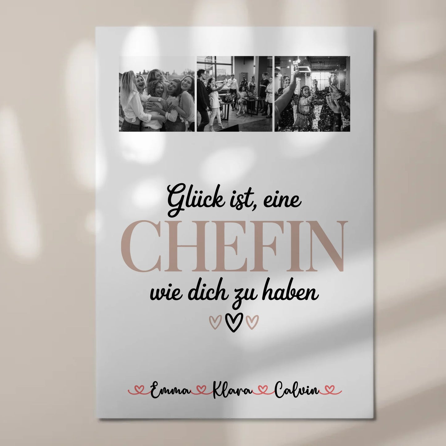 Personalisiertes Fotoboard Poster Magnetisch mit Fotocollage für Chefin Glück Ist eine Chefin Wie Dich Zu Haben 7