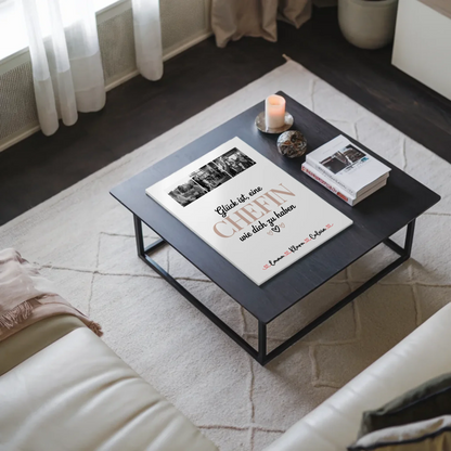 Personalisiertes Fotoboard Poster Magnetisch mit Fotocollage für Chefin Glück Ist eine Chefin Wie Dich Zu Haben