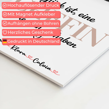 Personalisiertes Fotoboard Poster Magnetisch mit Fotocollage für Chefin Glück Ist eine Chefin Wie Dich Zu Haben