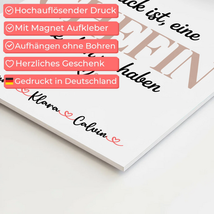 Personalisiertes Fotoboard Poster Magnetisch mit Fotocollage für Chefin Glück Ist eine Chefin Wie Dich Zu Haben