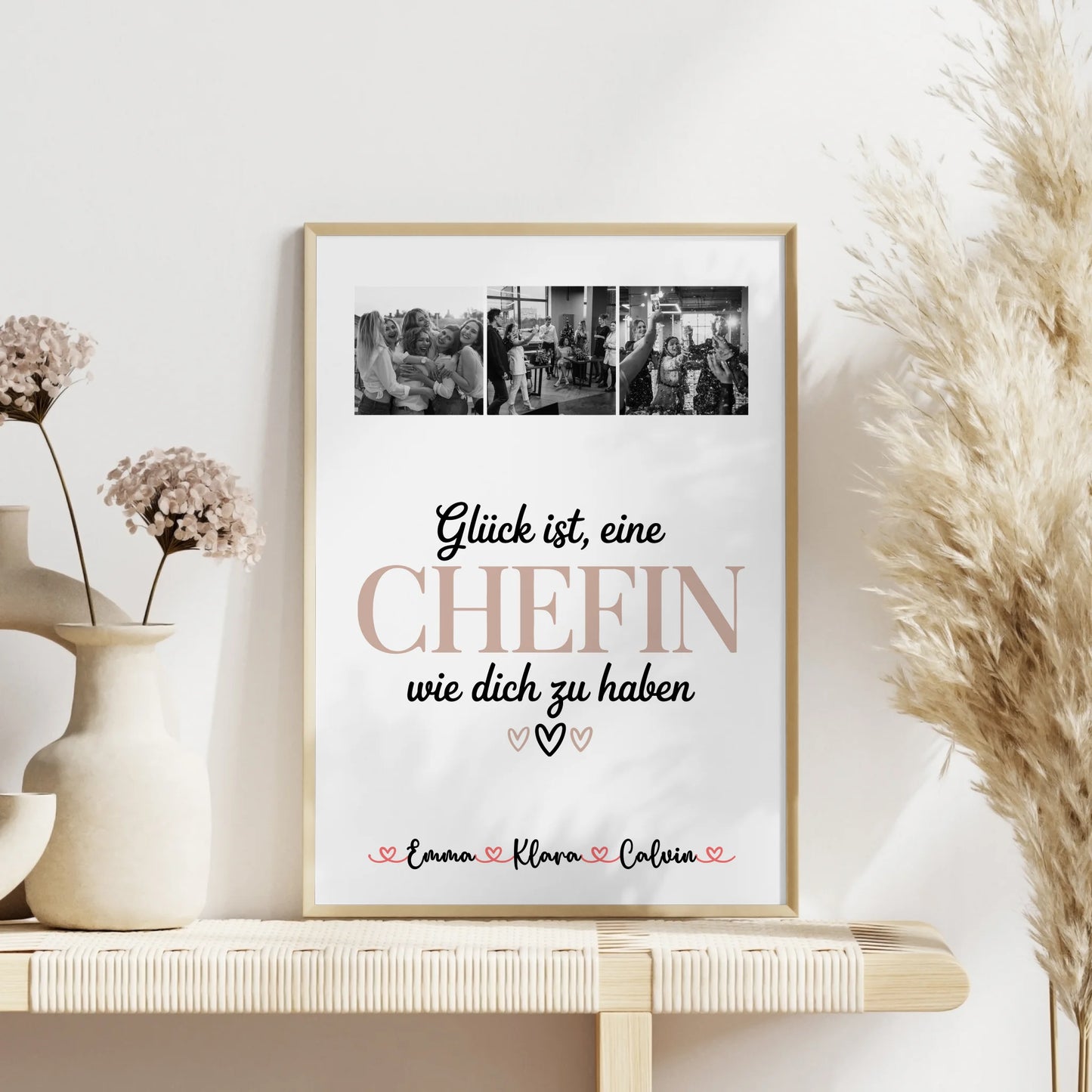 Personalisiertes Poster Fotocollage für Chefin Glück Ist eine Chefin Wie Dich Zu Haben