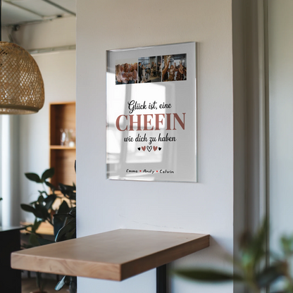 Acrylglas Mit Foto Chefin Fotocollage Glück Ist eine Chefin Wie Dich Zu Haben Personalisiertes Geschenk 6