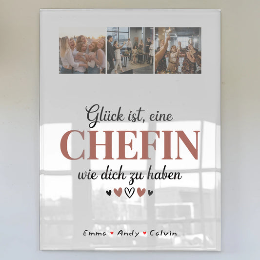Acrylglas Mit Foto Chefin Fotocollage Glück Ist eine Chefin Wie Dich Zu Haben Personalisiertes Geschenk 1
