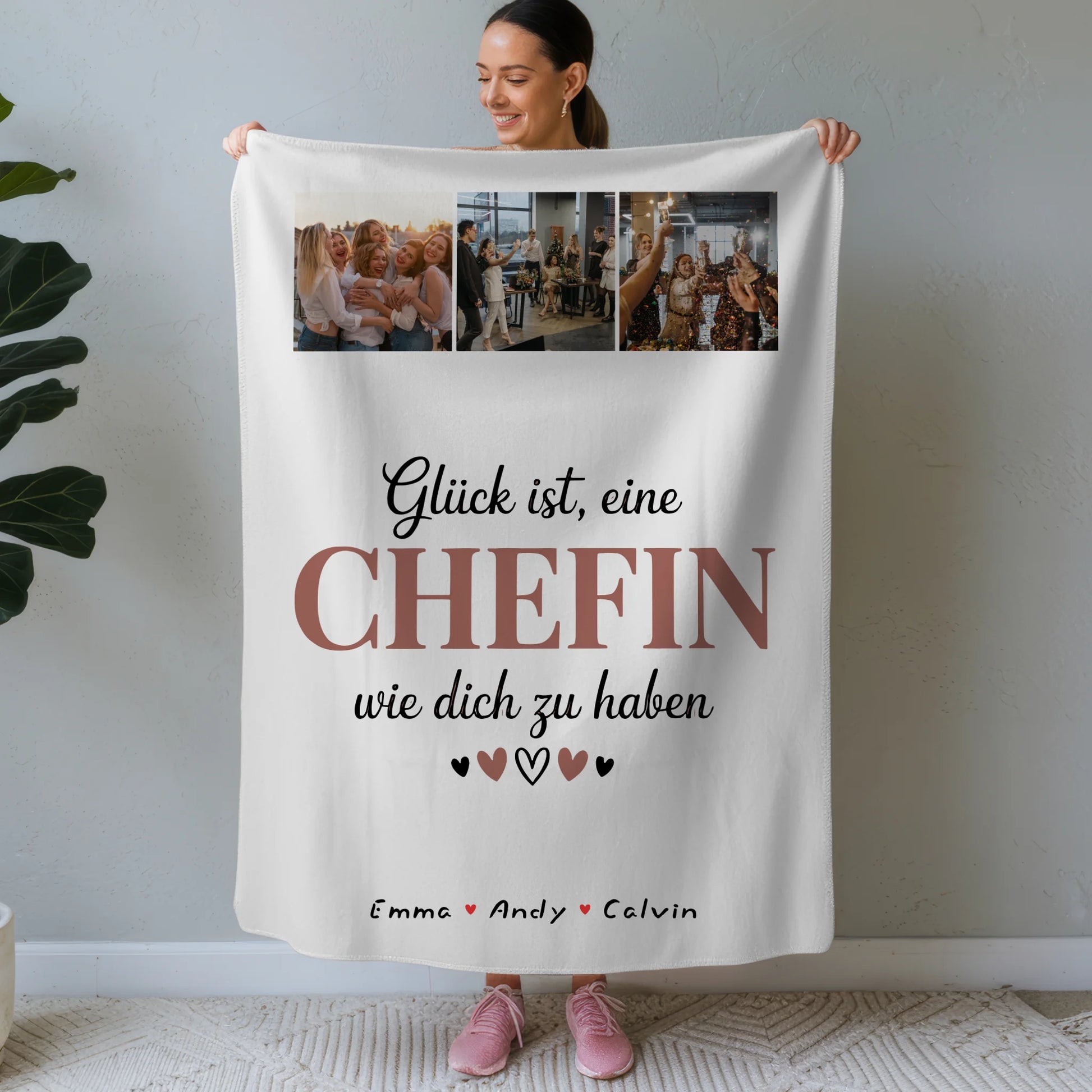 Kuscheldecke Mit Namen Chefin Fotocollage Glück Ist eine Chefin Wie Dich Zu Haben Geschenk 1