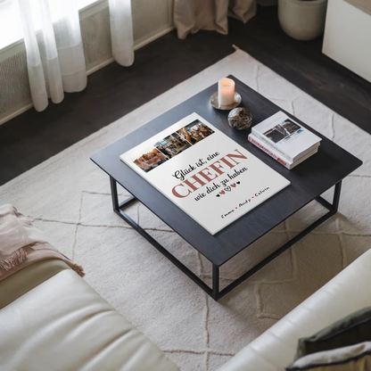 Personalisierte Chefin Fotocollage mit Fotoboard Magnet Wandbild Glück Ist eine Chefin Wie Dich Zu Haben