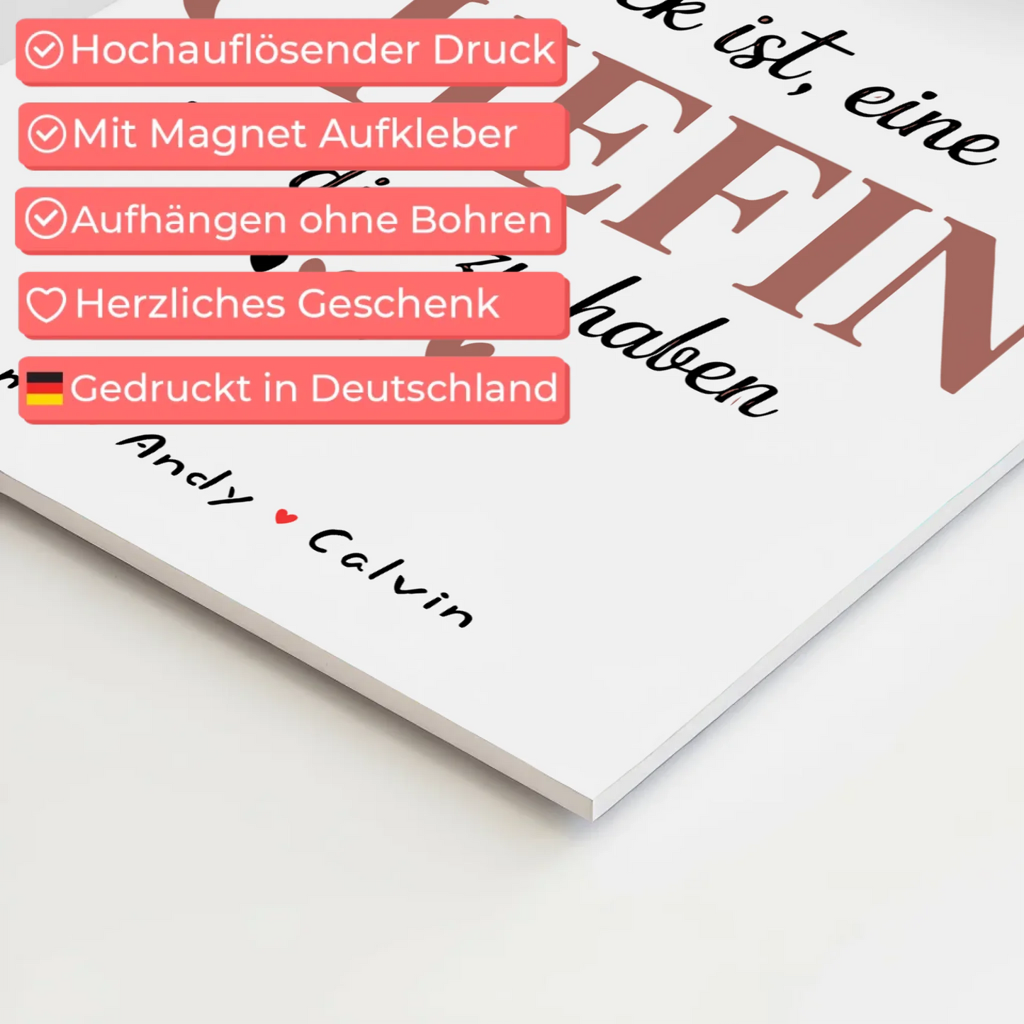 Personalisierte Chefin Fotocollage mit Fotoboard Magnet Wandbild Glück Ist eine Chefin Wie Dich Zu Haben