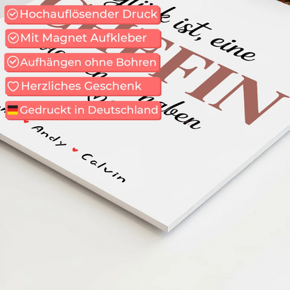 Personalisierte Chefin Fotocollage mit Fotoboard Magnet Wandbild Glück Ist eine Chefin Wie Dich Zu Haben