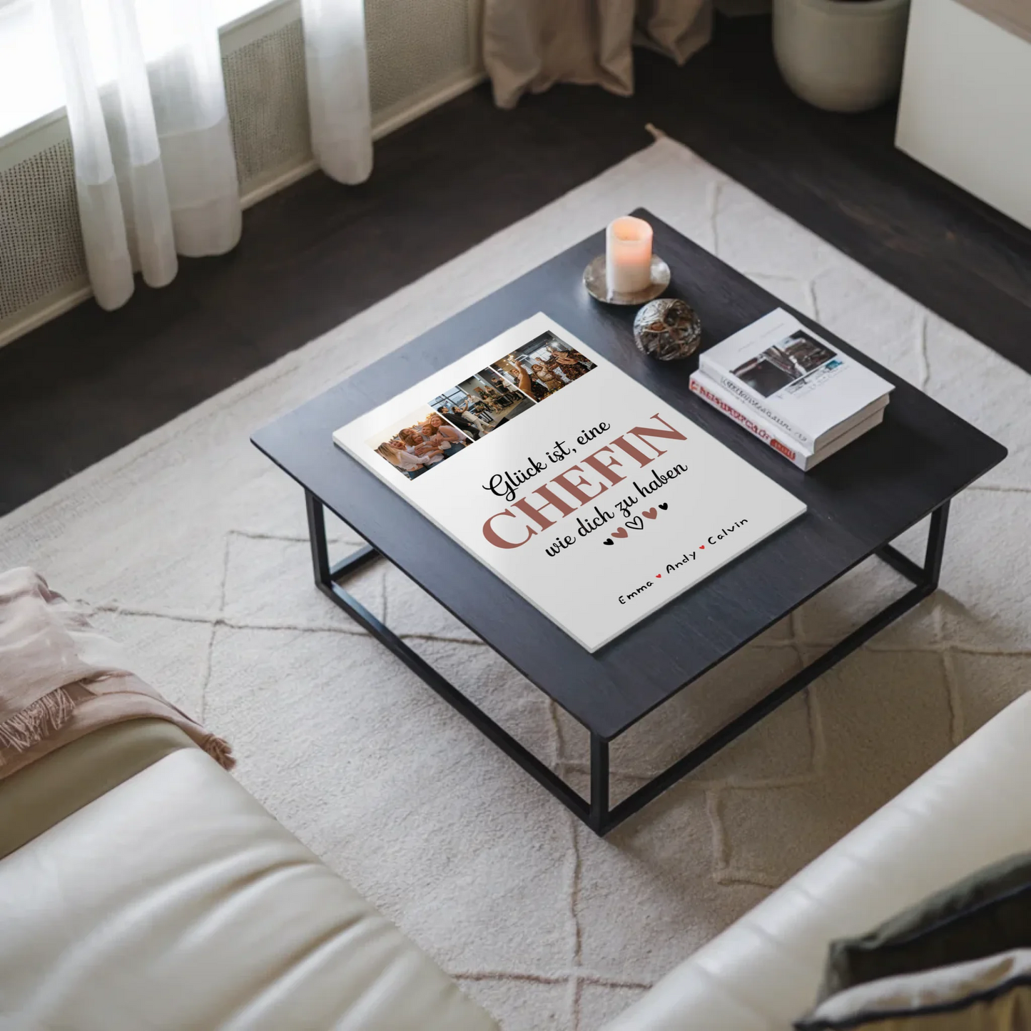 Personalisierte Chefin Fotocollage mit Fotoboard Magnet Wandbild Glück Ist eine Chefin Wie Dich Zu Haben