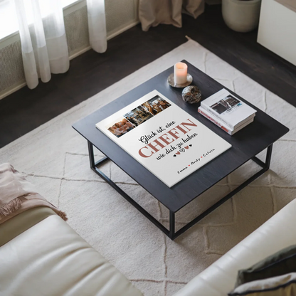 Personalisierte Chefin Fotocollage mit Fotoboard Magnet Wandbild Glück Ist eine Chefin Wie Dich Zu Haben