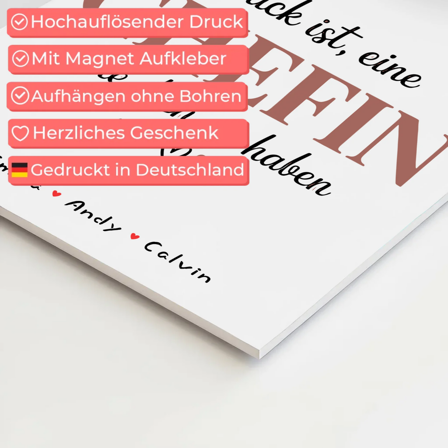 Personalisierte Chefin Fotocollage mit Fotoboard Magnet Wandbild Glück Ist eine Chefin Wie Dich Zu Haben