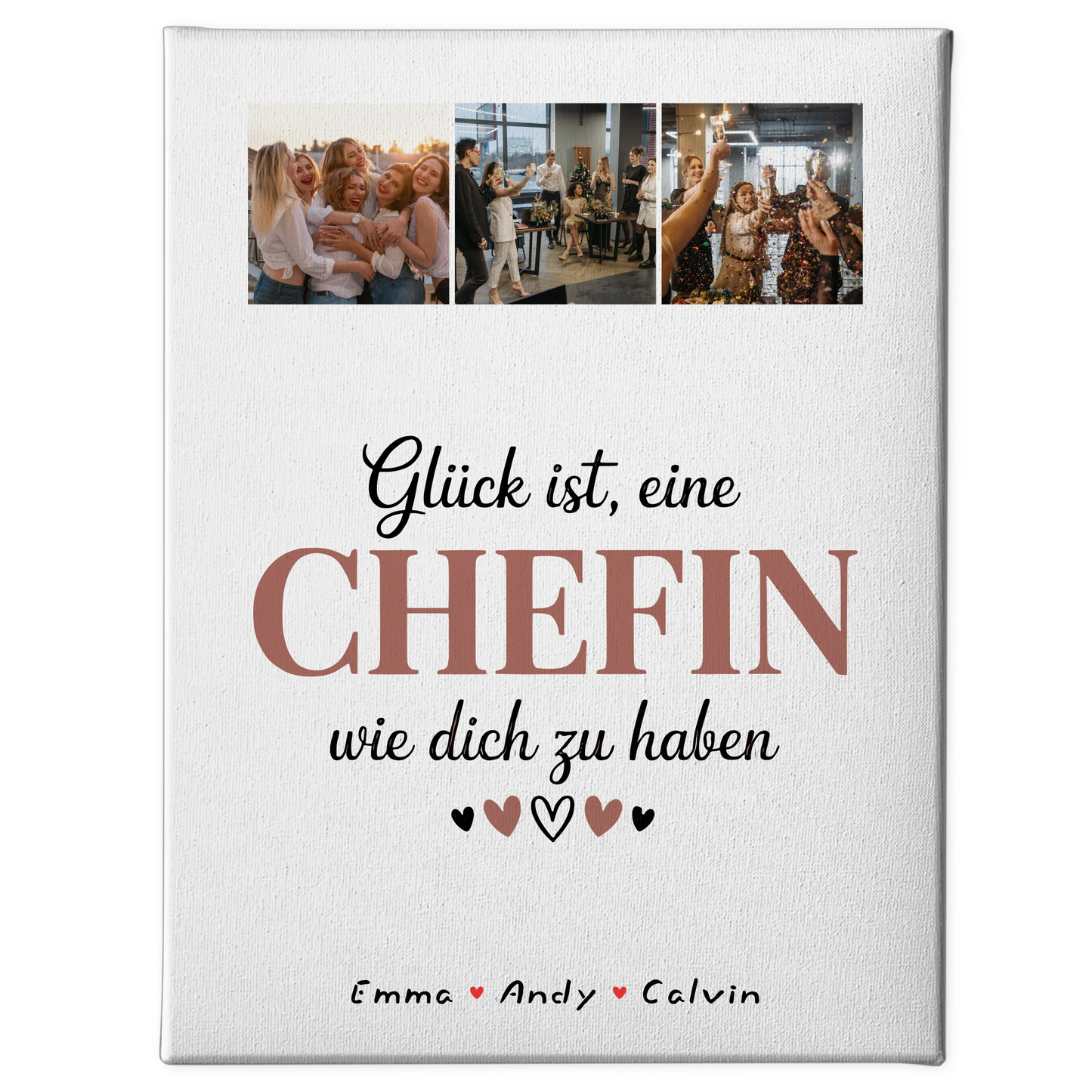 Personalisierte Leinwand Chefin Fotocollage Glück Ist eine Chefin Wie Dich Zu Haben 1