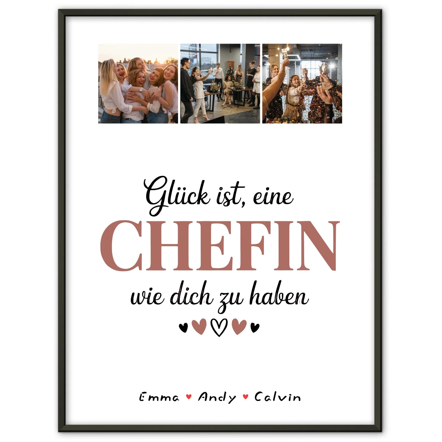 Poster Personalisiert Chefin Fotocollage Glück Ist eine Chefin Wie Dich Zu Haben Geschenk für Chefin