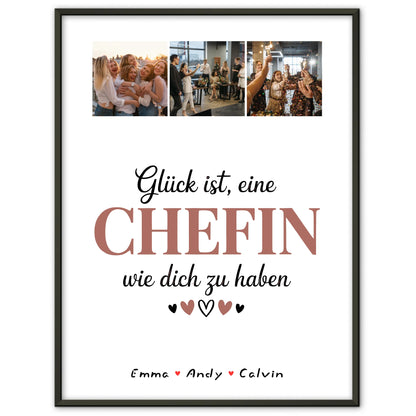 Poster Personalisiert Chefin Fotocollage Glück Ist eine Chefin Wie Dich Zu Haben Geschenk für Chefin