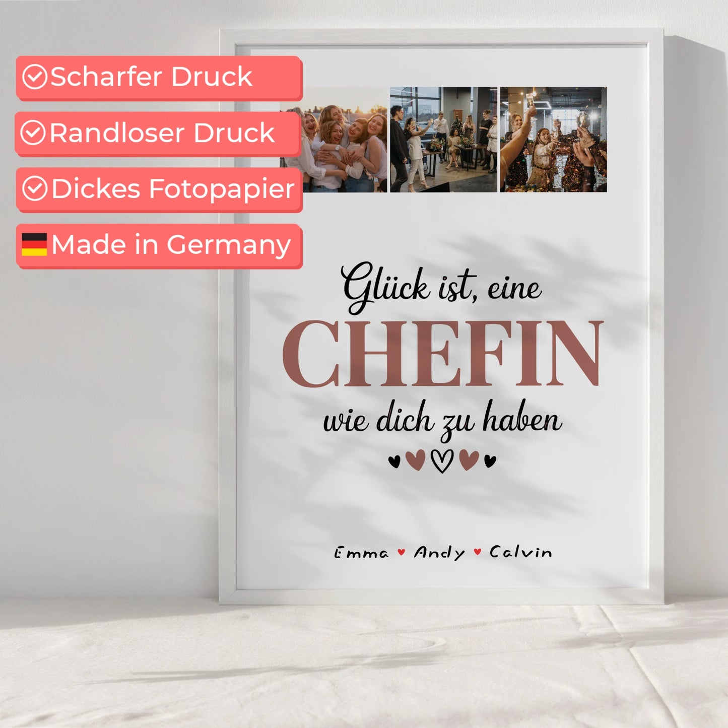 Poster Personalisiert Chefin Fotocollage Glück Ist eine Chefin Wie Dich Zu Haben Geschenk für Chefin