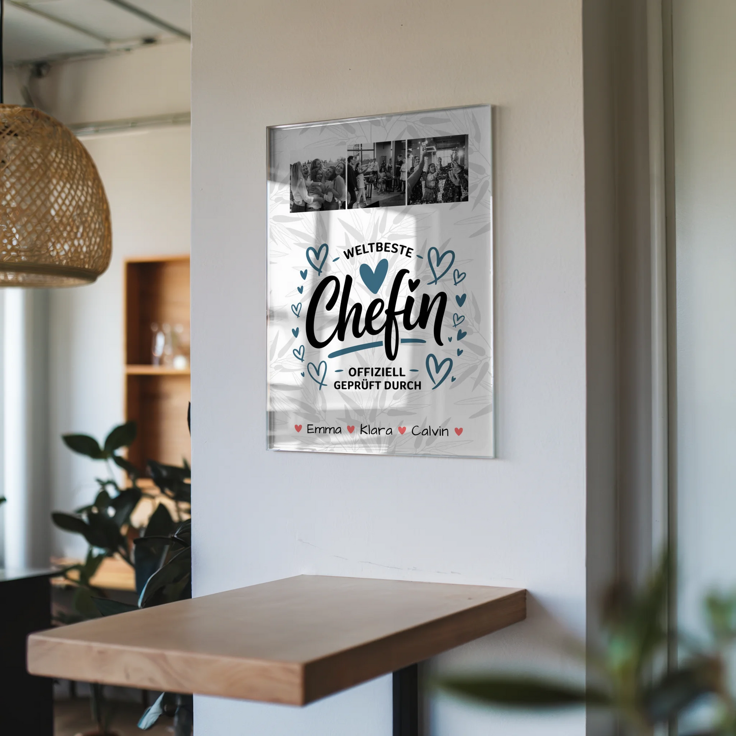 Foto Acrylglas Geschenk Fotocollage Chefin Weltbeste Chefin Offiziell Geprüft Durch Personalisierbar 6