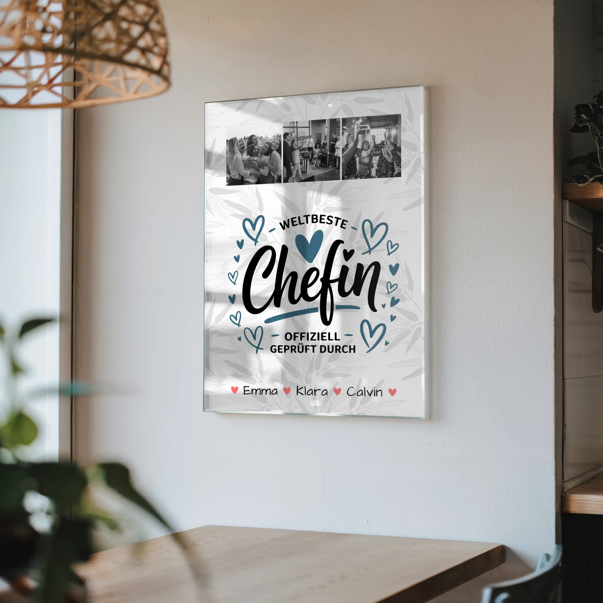 Foto Acrylglas Geschenk Fotocollage Chefin Weltbeste Chefin Offiziell Geprüft Durch Personalisierbar 4