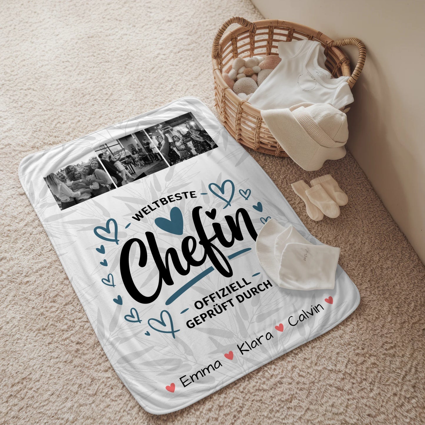 Decke Mit Namen Geschenk Fotocollage Chefin Weltbeste Chefin Offiziell Geprüft Durch 2