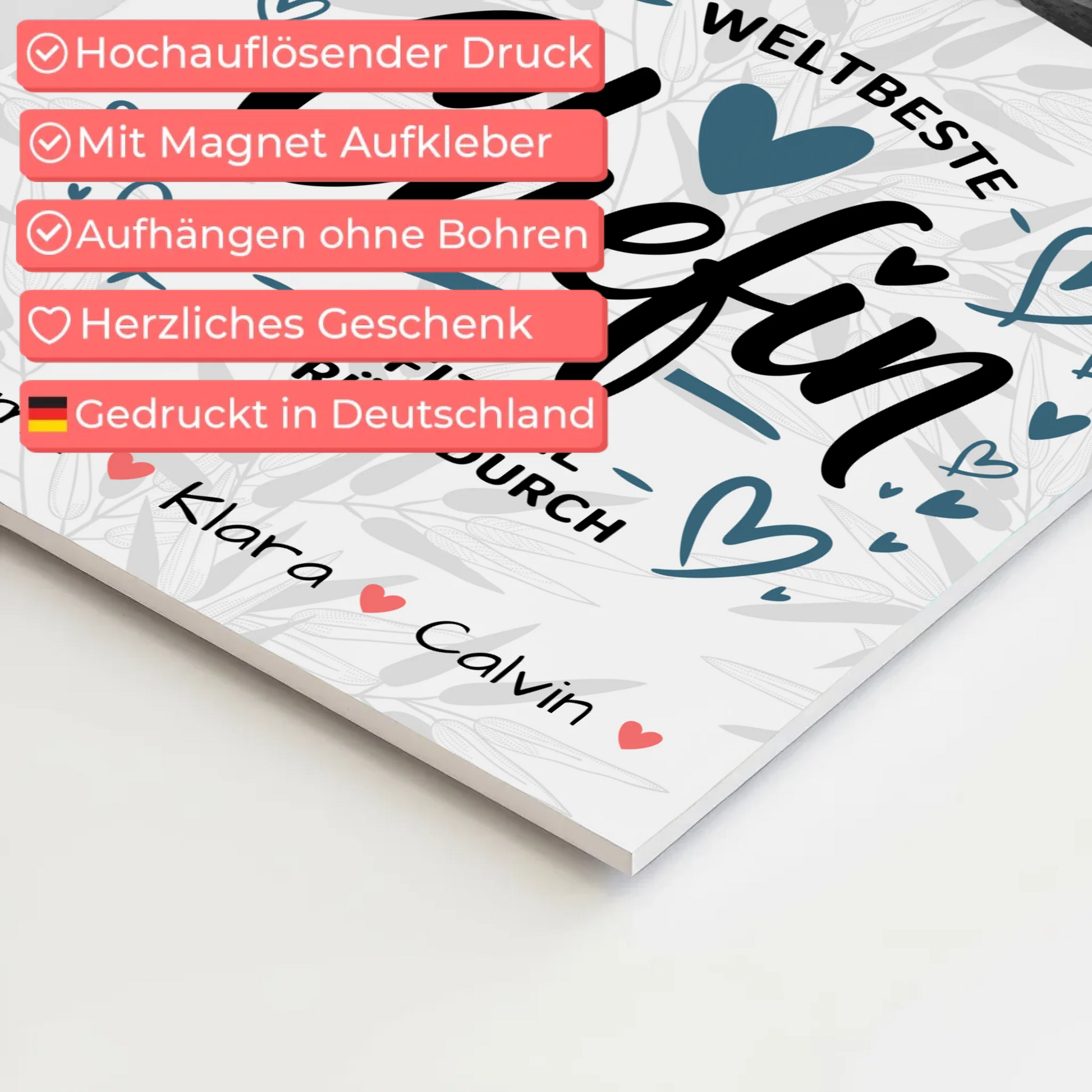 Magnetposter Fotoboard Geschenk Fotocollage Chefin Weltbeste Chefin Offiziell Geprüft Durch 4