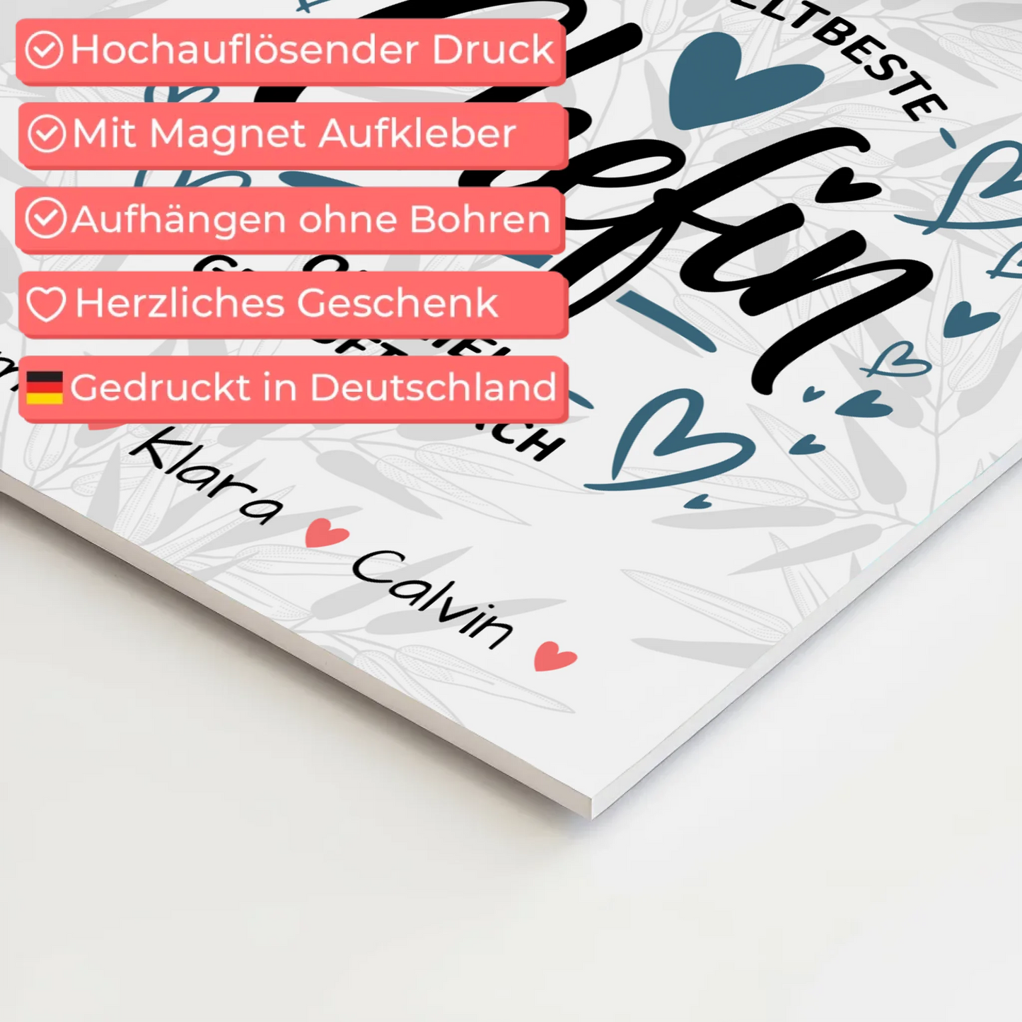 Magnetposter Fotoboard Geschenk Fotocollage Chefin Weltbeste Chefin Offiziell Geprüft Durch 10