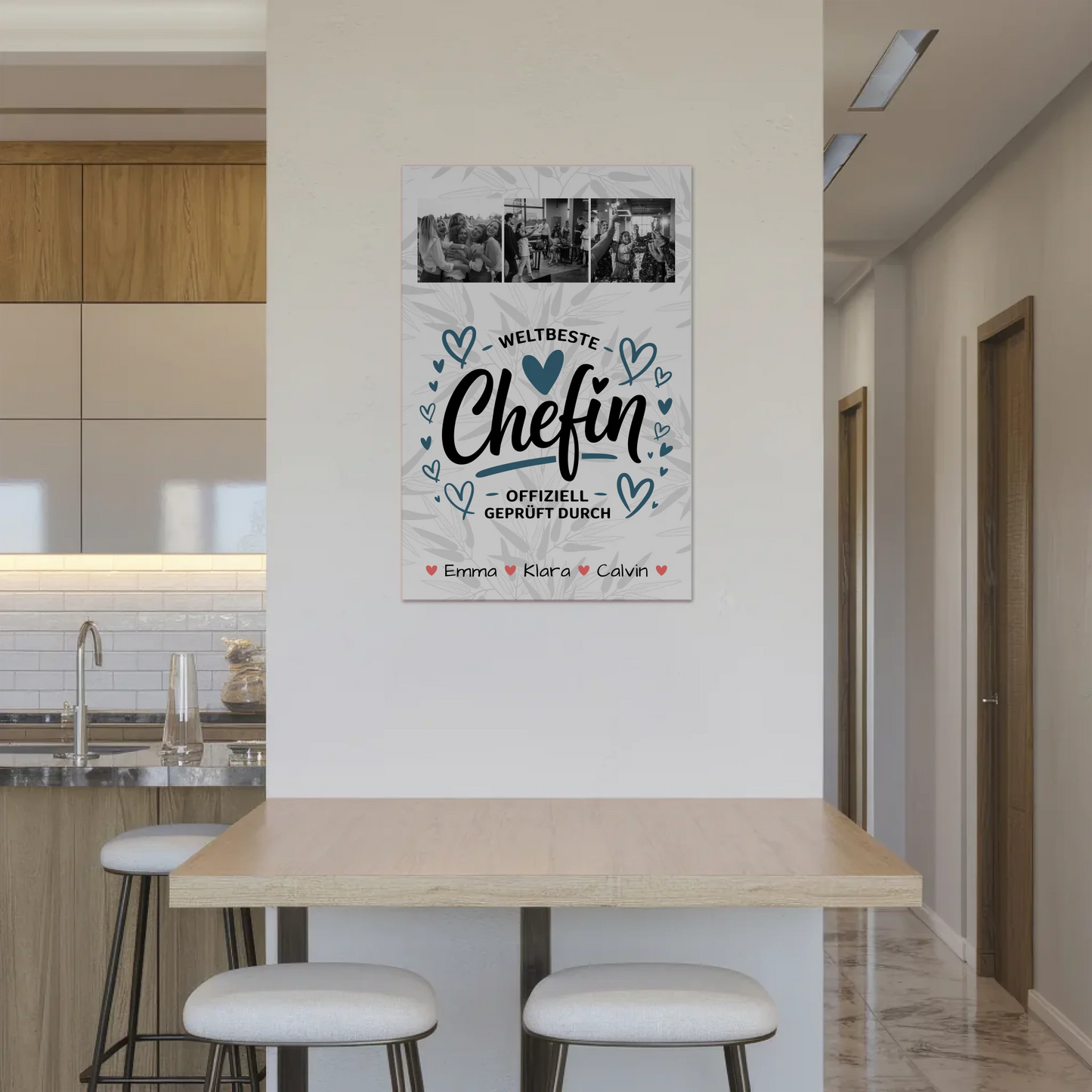 Magnetposter Fotoboard Geschenk Fotocollage Chefin Weltbeste Chefin Offiziell Geprüft Durch