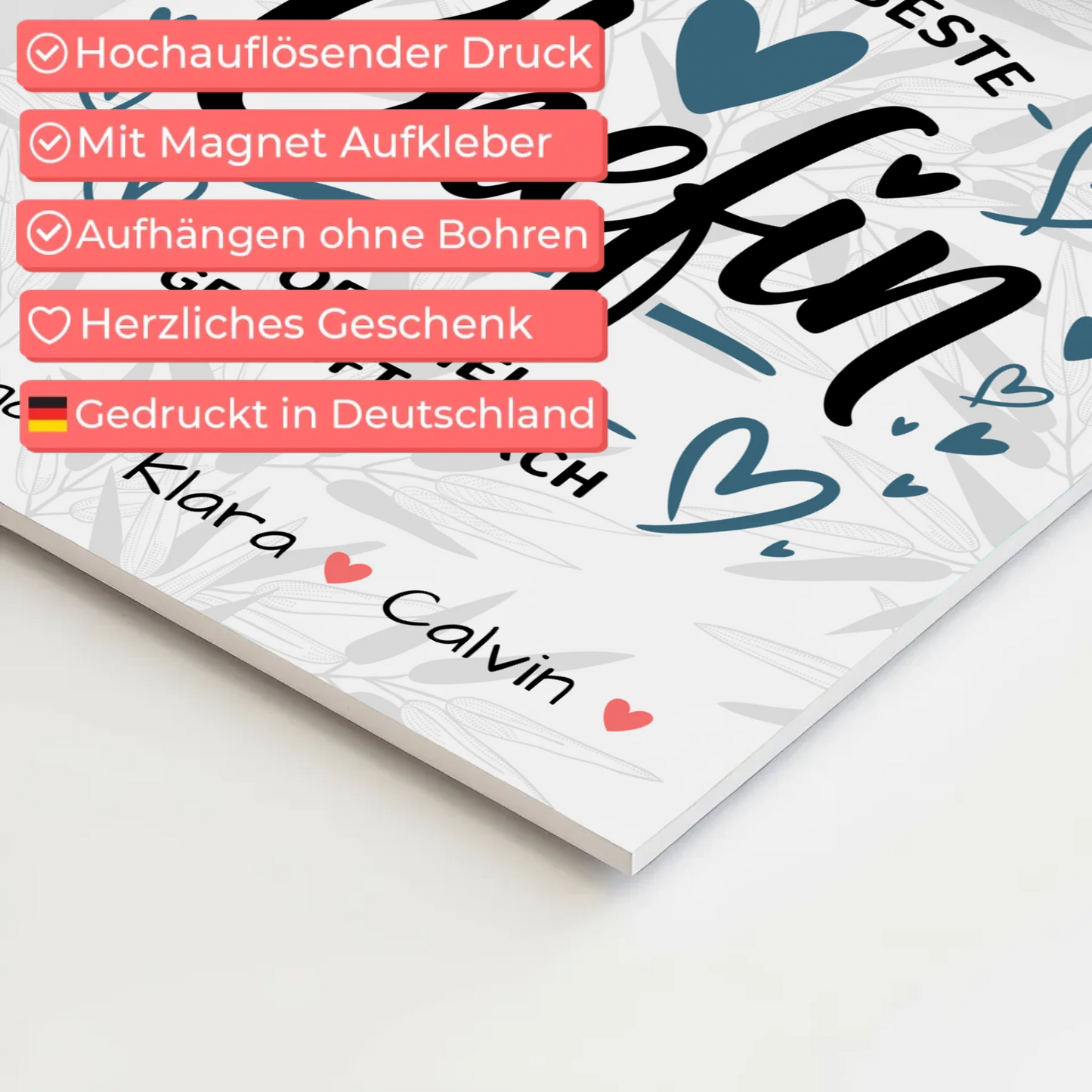 Magnetposter Fotoboard Geschenk Fotocollage Chefin Weltbeste Chefin Offiziell Geprüft Durch