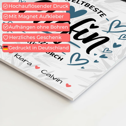 Magnetposter Fotoboard Geschenk Fotocollage Chefin Weltbeste Chefin Offiziell Geprüft Durch