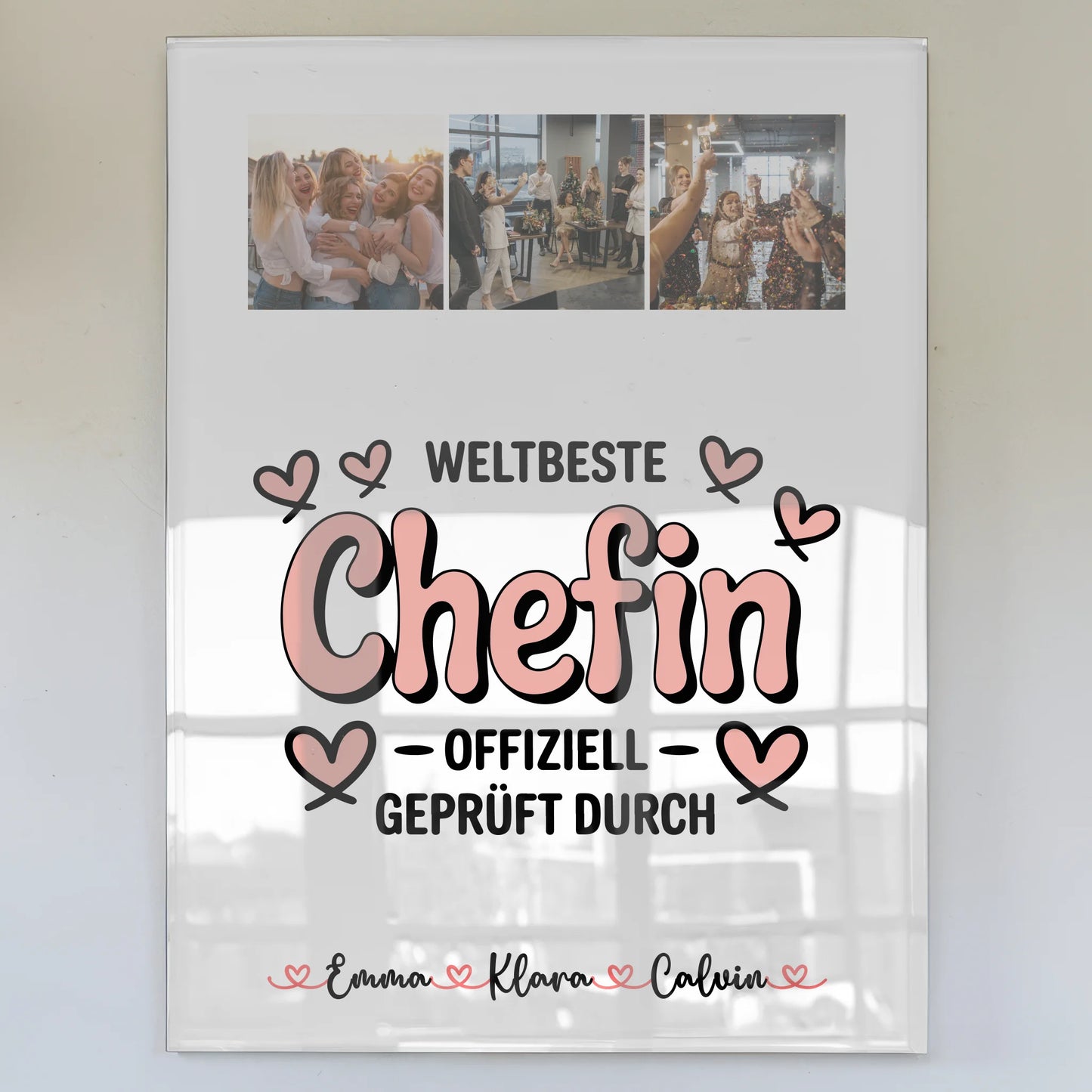 Personalisierte Geschenke Fotocollage Chefin Weltbeste Chefin Offiziell Geprüft Durch Foto Acrylglas 1