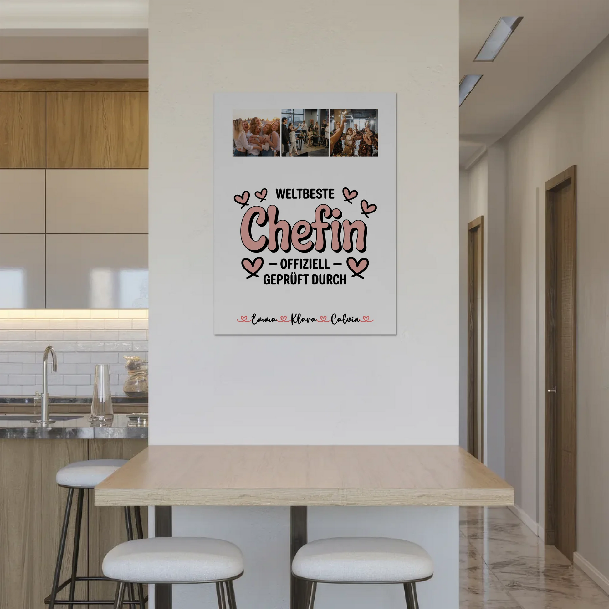 Magnetisches Fotoboard Collage Beste Chefin 8