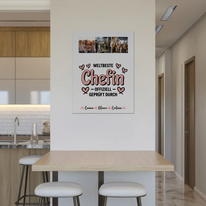 Magnetisches Fotoboard Collage Beste Chefin 8