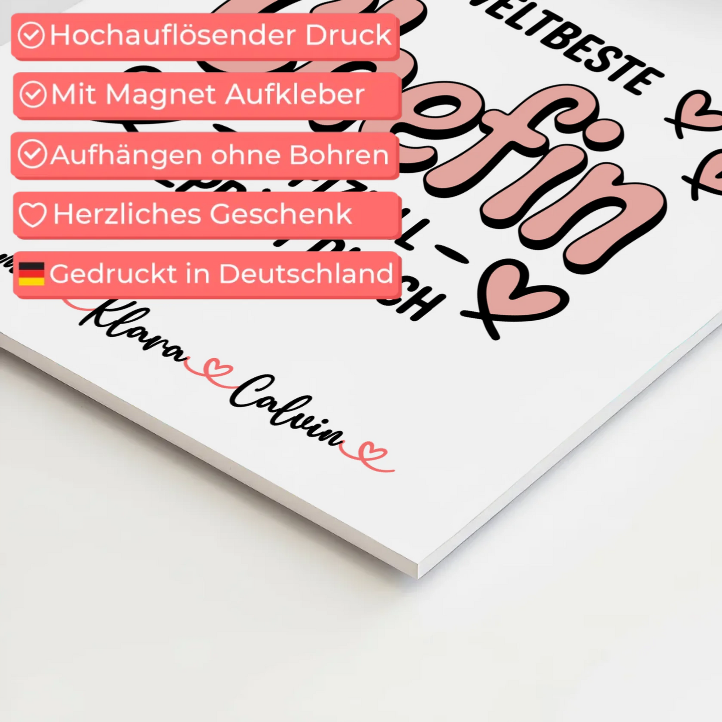 Magnetisches Fotoboard Collage Beste Chefin 10