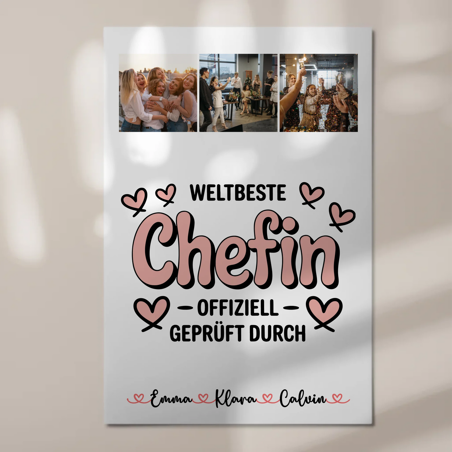 Magnetisches Fotoboard Collage Beste Chefin