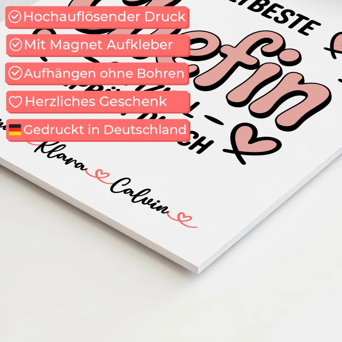 Magnetisches Fotoboard Collage Beste Chefin