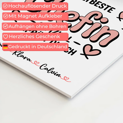 Magnetisches Fotoboard Collage Beste Chefin