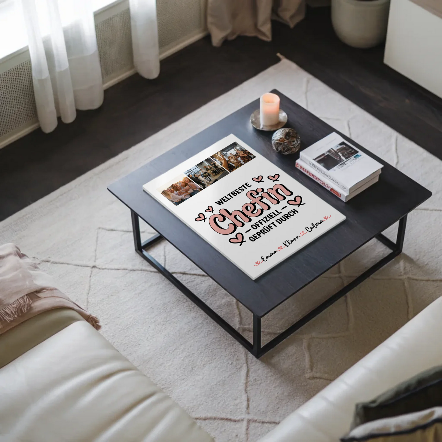 Magnetisches Fotoboard Collage Beste Chefin